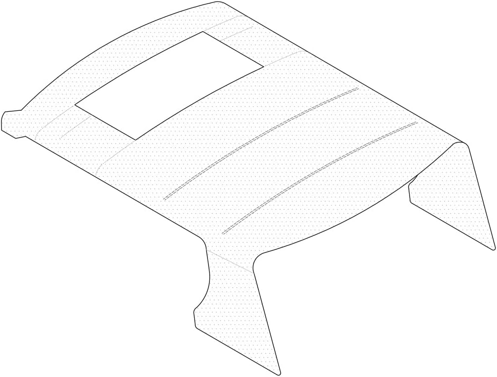 OMEGA Headliner Perforated Cream Roof Lining Compatible with Mercedes W201 190 Series (1982–1993) – Interior Trim for Classic Car Restoration (Cream with Sunroof)