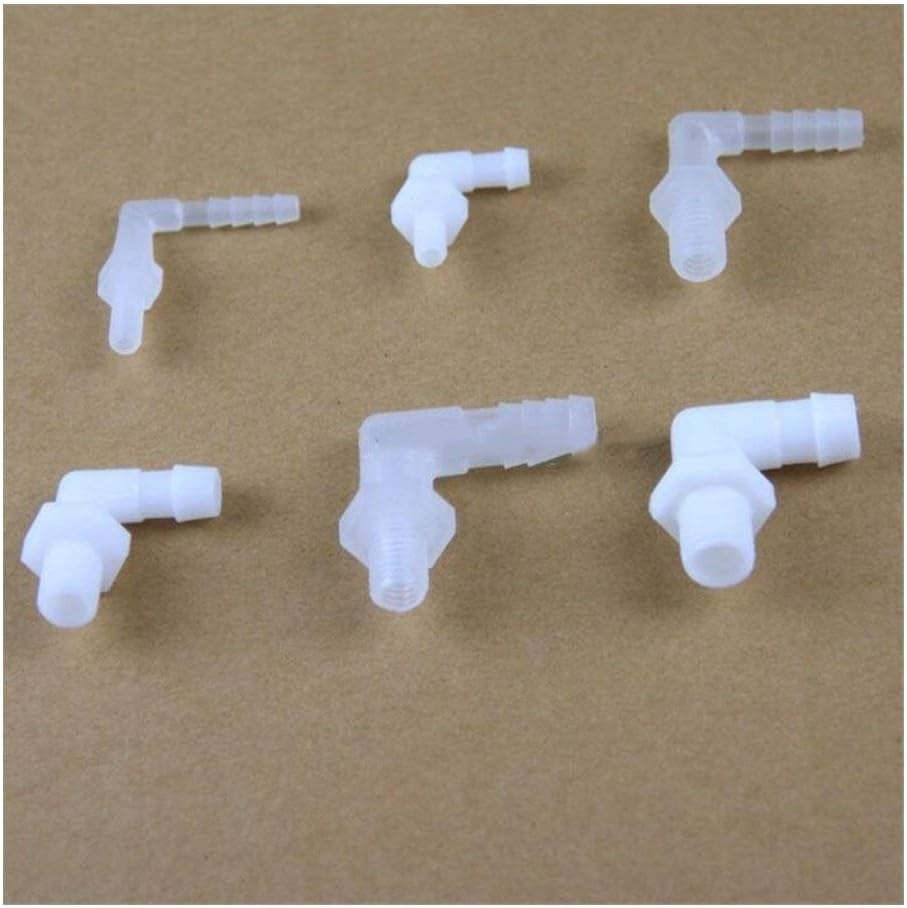 Pipe Repair Tools 20pcs/lot M6~M12 Male Thread To 4~10mm Food Grade PP Elbow Connectors Aquarium Fish Tank Hose Joints Air Pump Aerator Fittings (Color : M12 10mm Elbow)