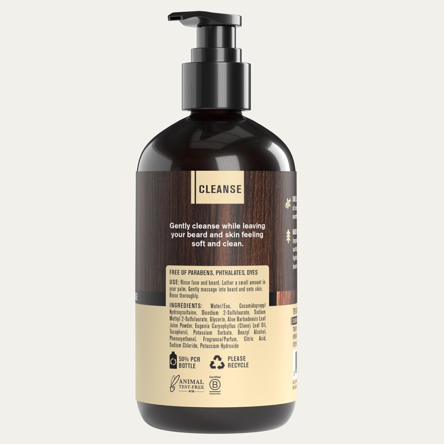 Every Man Jack Beard + Face Wash - Vanilla & Cedar Fragrance - Cleans & Softens Your Beard and Skin - Naturally Derived w/Aloe and Glycerin- 6.7 fl oz - 2 Pack - Image 9