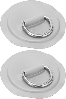 Kayak D Ring Pad Patch PVC Inflatable Boat Raft Dinghy Canoe Surfboard Kayak Tie Down Fitting for Inflatable Boats Kayaks Canoes(Gray)