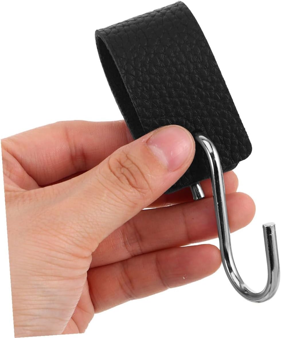 Xmas 10pcs PU Coated Black Metal S Hooks for Bags Gear image 4