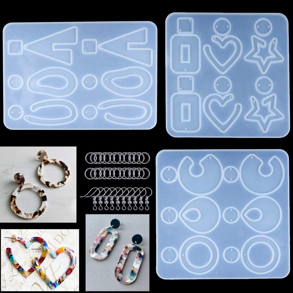 Amazon.com: Earring Resin Molds, 3Pcs 
