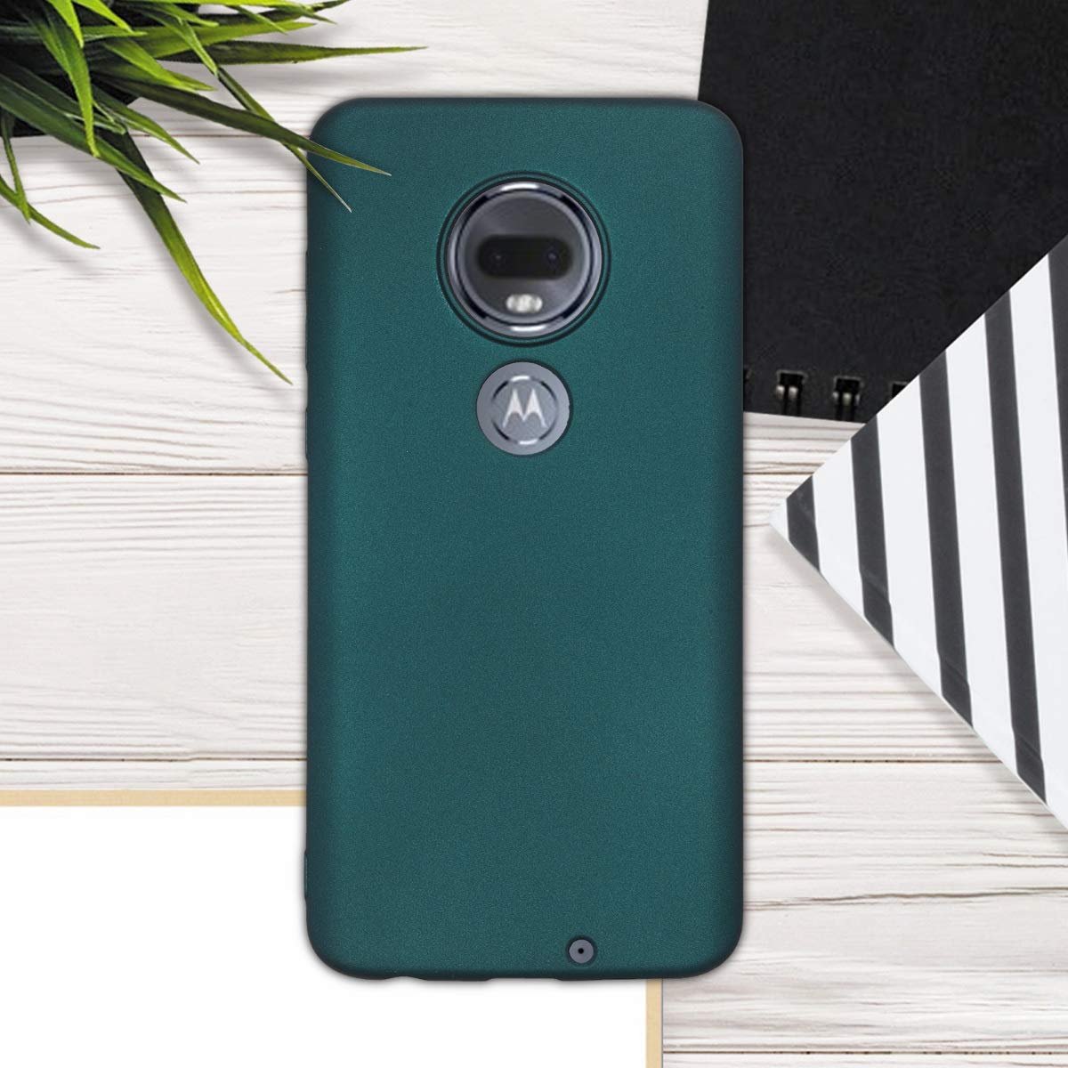 Kwnobile Handyhülle Für Motorola Moto G7 Power - TPU Silikon Case Mit Farbverlauf Pink/Blau Transparent