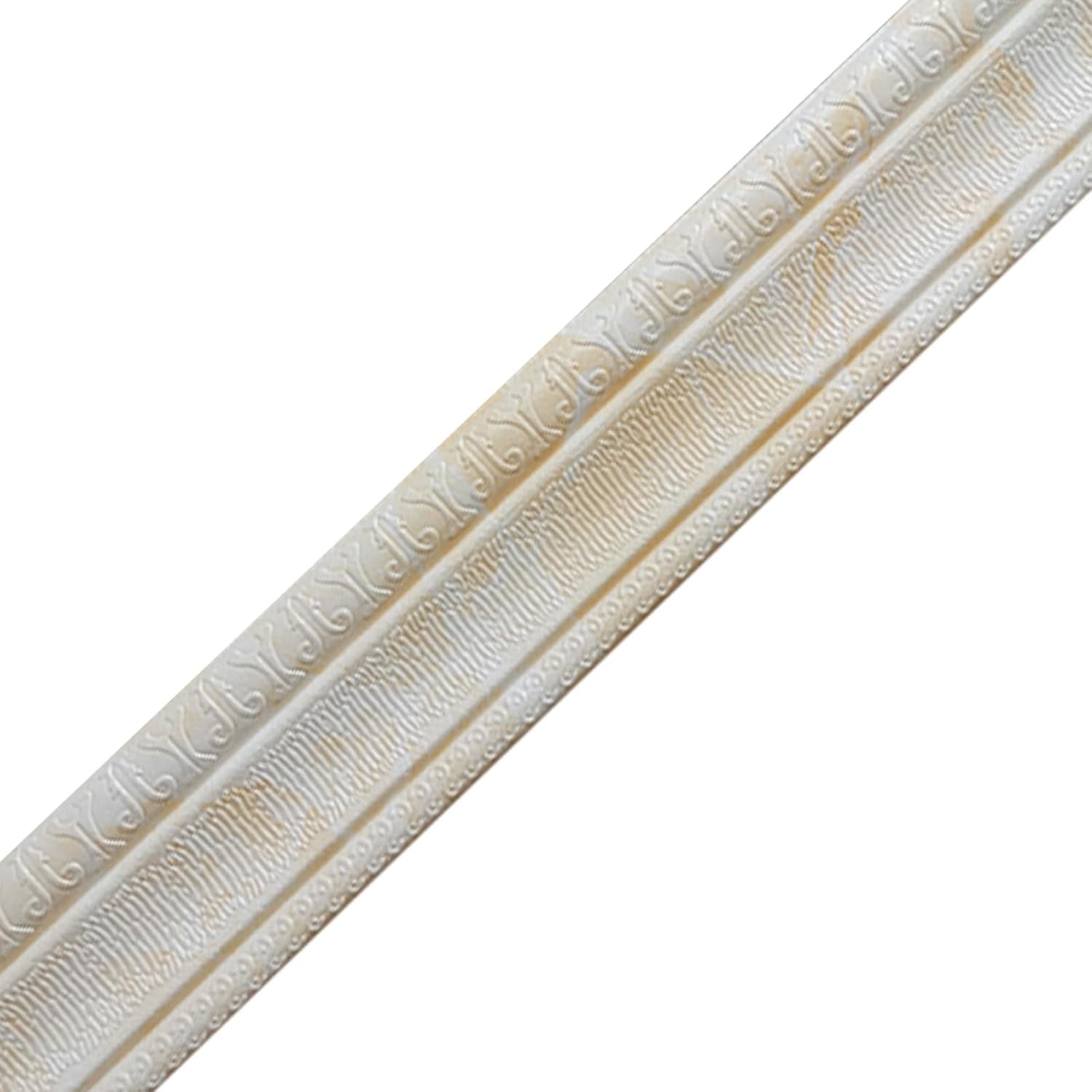 Self Adhesive Decorative Trim 3D Wallpaper Border, Pack of 3 3D Self Adhesive Foam Skirting Board Trim Multicolor 2.2m x 8cm(Beige)