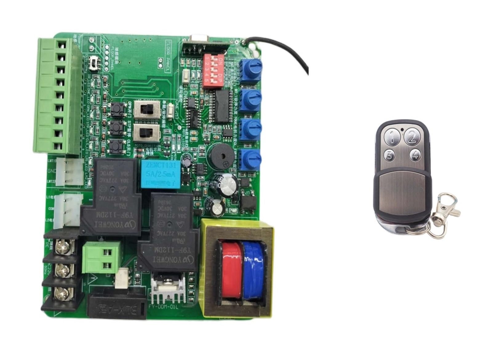 Sliding Garage Door Control Panel Magnetic Spring Limit Switch Available with Delay Function 220v AC(220V Board 2remote)
