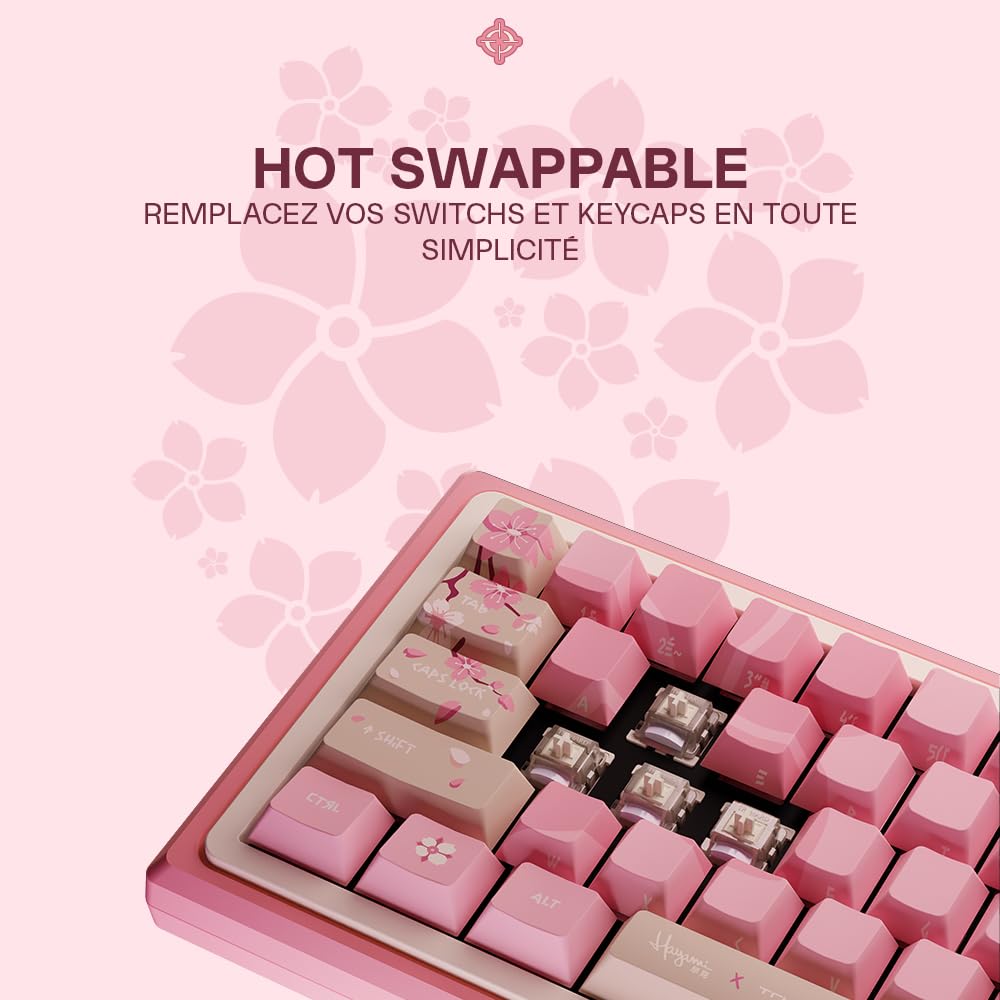 Tryhard Hayami – Clavier Magnétique Gaming 65% | Switchs Hall Effect Ultra-Réactifs 8000 Hz | ARGB Personnalisable | Layout Français AZERTY avec knob