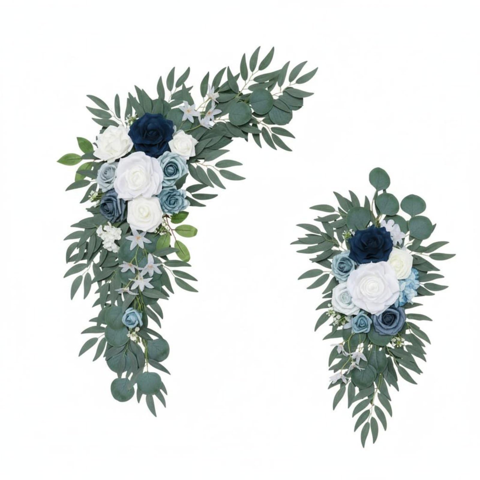 2 Pezzi Decorazione Floreale per Arco con Composizione di Seta E Foglie Artificiali per Cerimonia all Aperto per Tavolo E Ornamento per Giardino