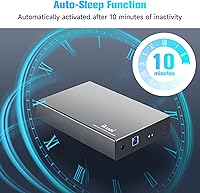 Vista 4 de Caja de disco duro de aluminio de 3.5 pulgadas USB 3.0/USB C a SATA para disco duro interno de 3.5 pulgadas y SSD de hasta 20 TB