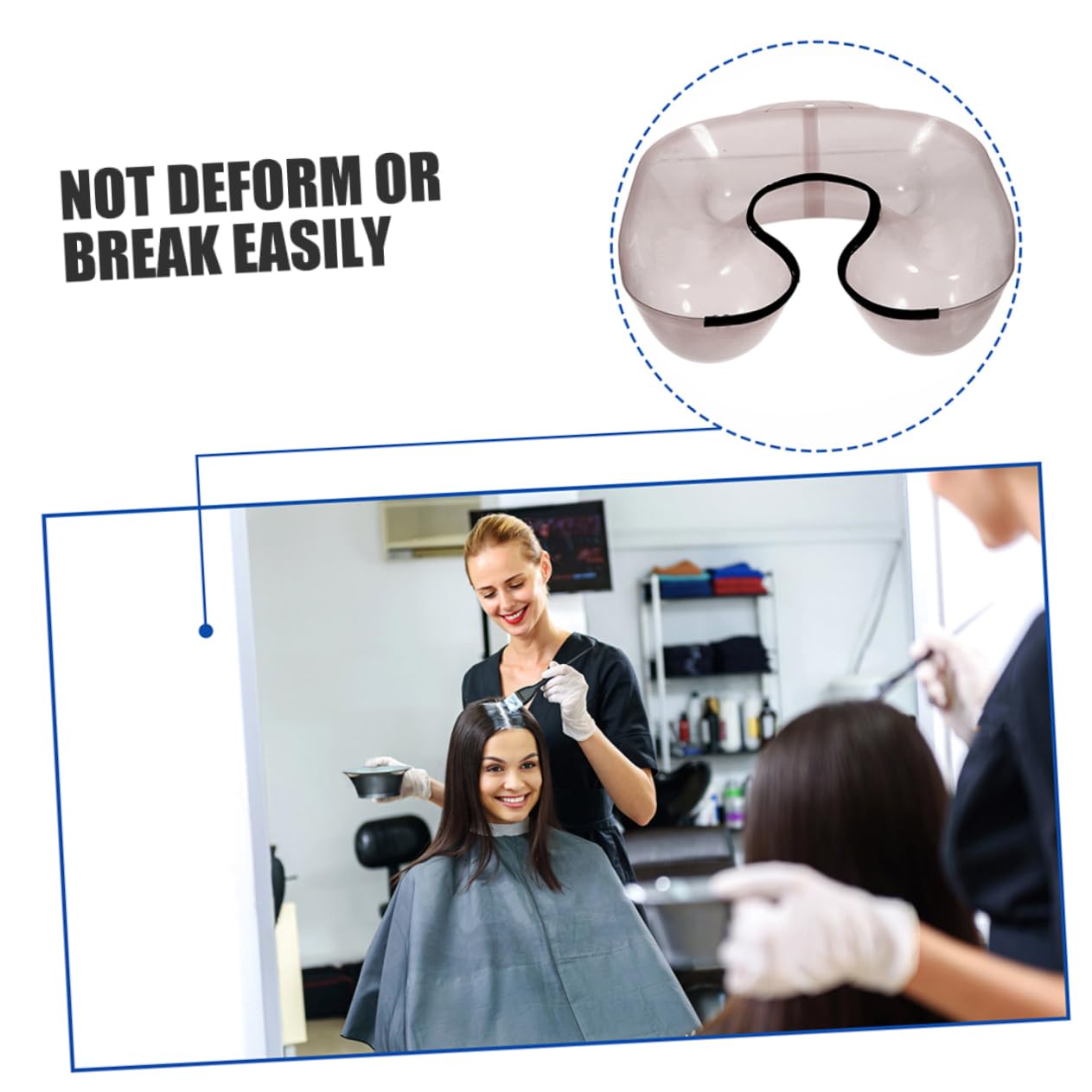 2pcs Plastic Hair Washing Tray Set Neck Rest for Salon Use Hairdressing Medicine Tray for Hair Perming and Coloring