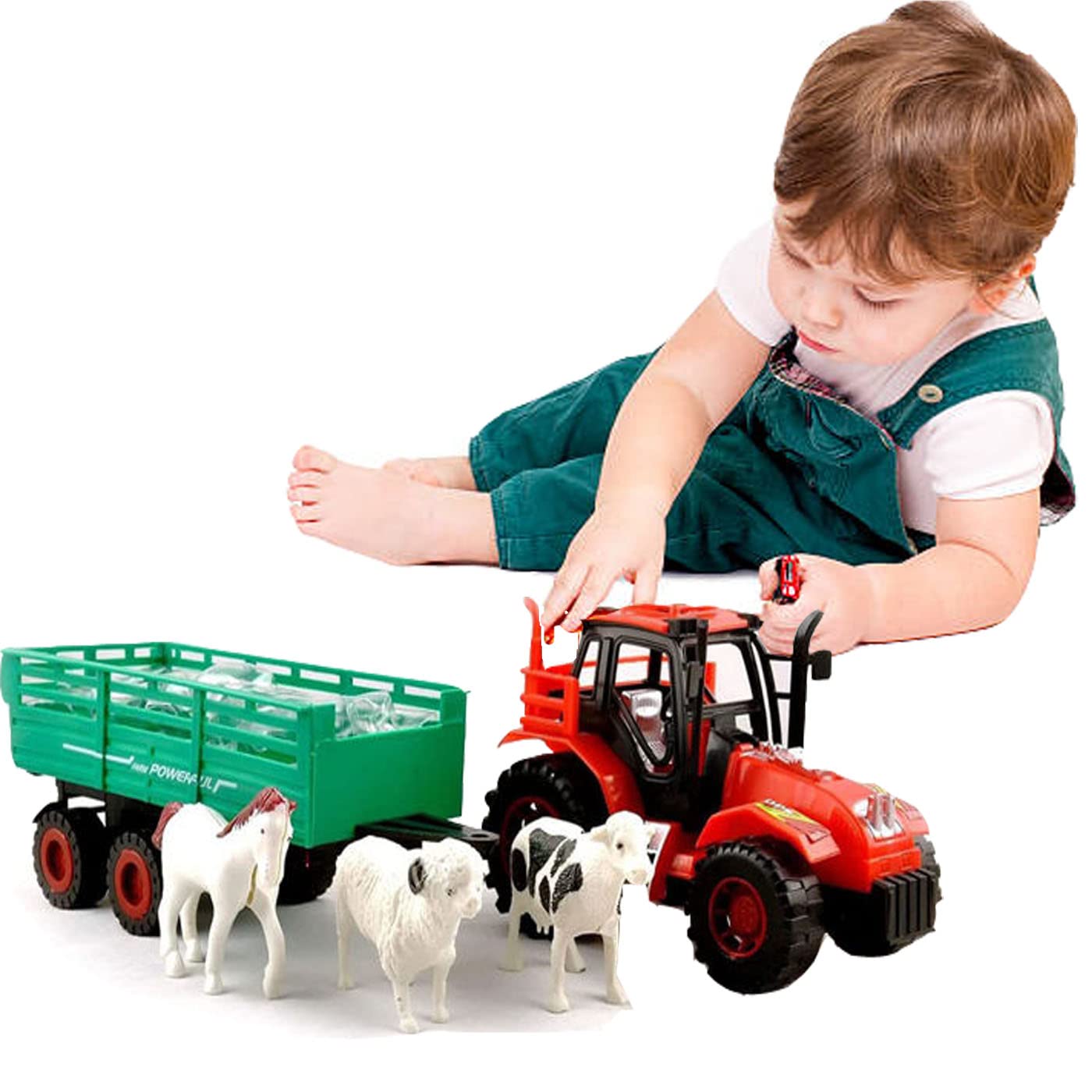PELO Tractor Trolley Toy/Farm Tractor Toy/Farmer Tractor Toy With Animal Set/Farm Trolley With Animals For Kids Boys And Girls Pack Of 1|Multicolor (B0C1WYH1K4) Amazon Price History, Amazon Price Tracker