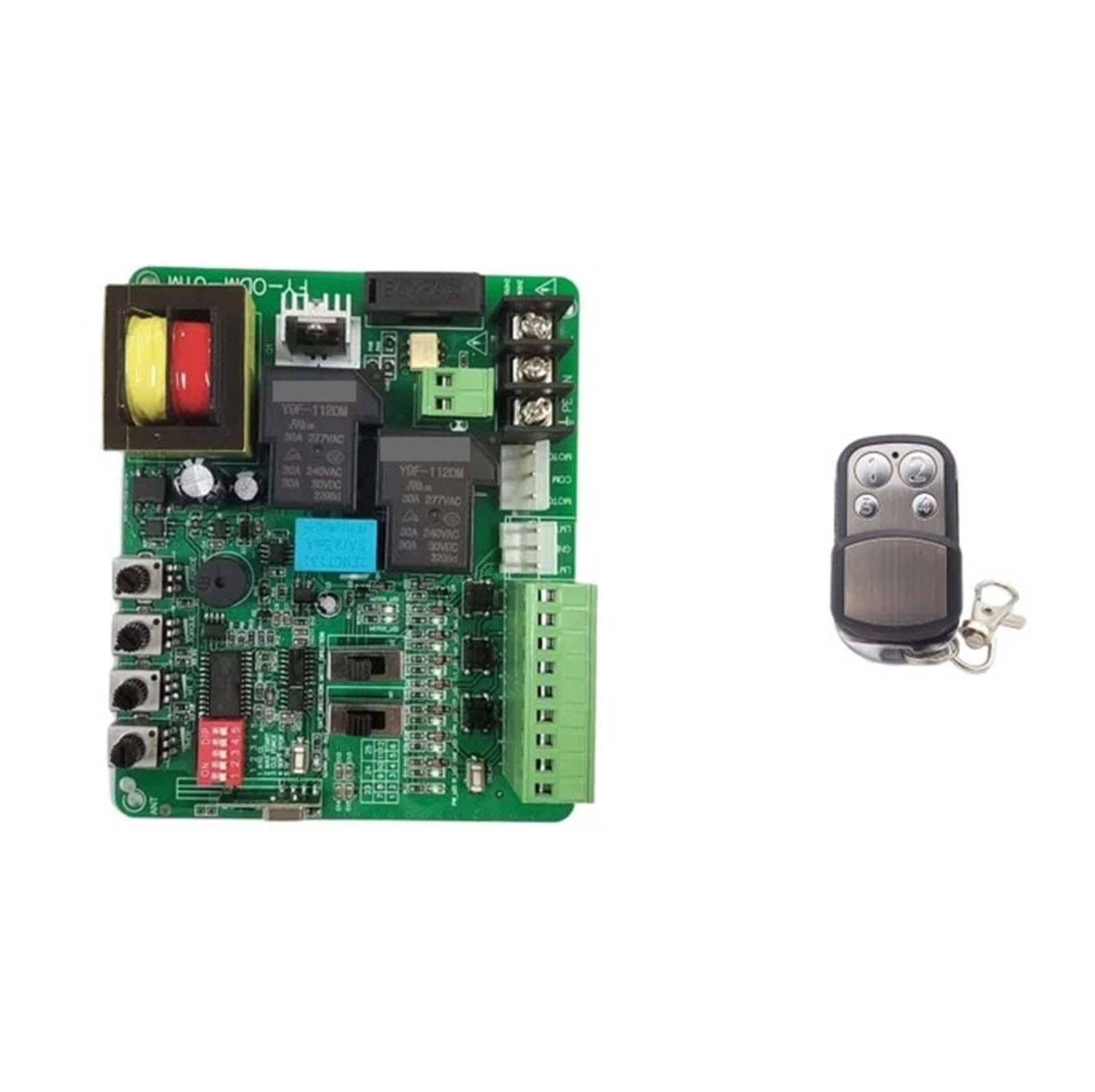 Control Board for AC Sliding Gate Motor Circuit Board with Slow Stop Automatic Closing Remote Control Strong Sensitivity(PCB 8 Remote)