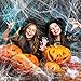 Jionchery 1000 sqft Spider Web Halloween Decorations, with 30 Fake Spiders, Super Stretch Cobwebs, Halloween Party Supplies, Halloween Decoration Indoor Outdoor Scary