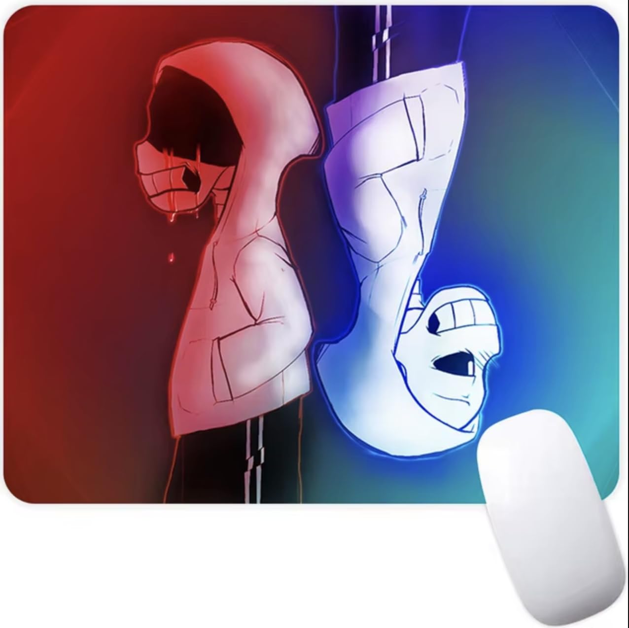 Pinstant Undertale Sans Indie Video Game Non-Slip Mousepad Gaming Computer Mouse Pad Gaming Desktop Laptop Mouse Pad with Stitched Edge 7.1 x 8.7 inches