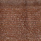Malla de sombreo 90% o Malla de ocultación para terraza o jardín (1,5 x 100 mt, Marrón)