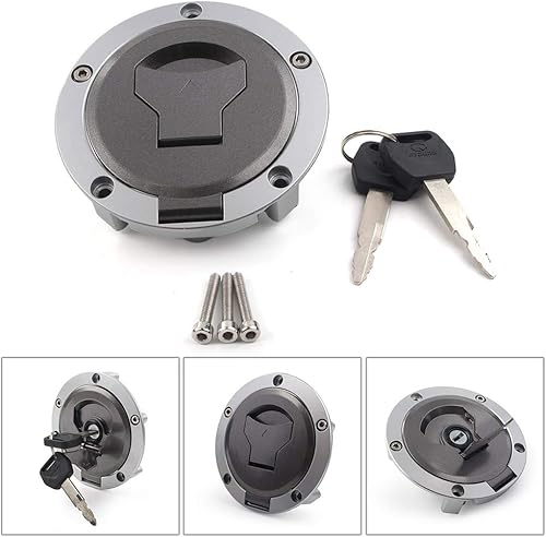 Miniatura 3 de Three T Tapa del depósito de combustible de gasolina con llaves de montaje compatible con Honda Grom 125 2016-2019, CBR1000RR Fireblade 2018-2019