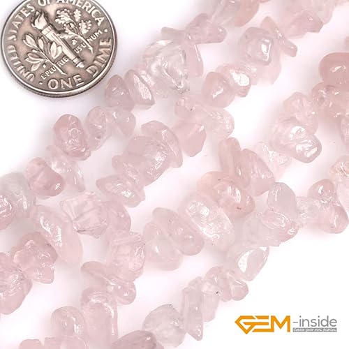 Miniatura 5 de GEM-Inside - Astillas de cuarzo rosa de ágata de 0.276-0.315in, piedras preciosas de 34 pulgadas, para pulsera, collar, aretes, joyería,
