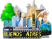 Vista 1 de Argentina Buenos Aires imán de nevera de madera 3D monumentos de viaje coleccionables recuerdos decoración hecha a mano -558