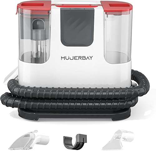 MUJERBAY - Limpiador de alfombras, limpiador de tapicería de manchas y manchas, fácil de mover con ruedas universales, máquina de limpieza profunda