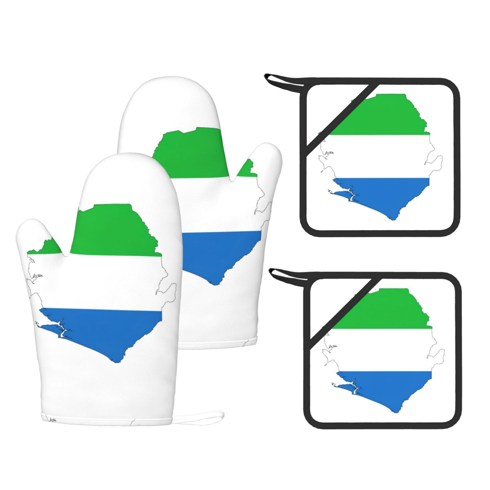 Maniques silicone Sierra Leone anti-brûlure pour manipuler les plats chauds