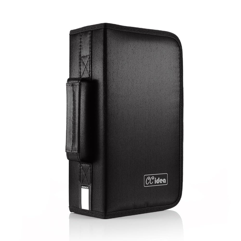 CCidea Estuche portátil para CD o DVD, Carpeta de Almacenamiento de Discos para Coche, Organizador de Transporte de Viaje