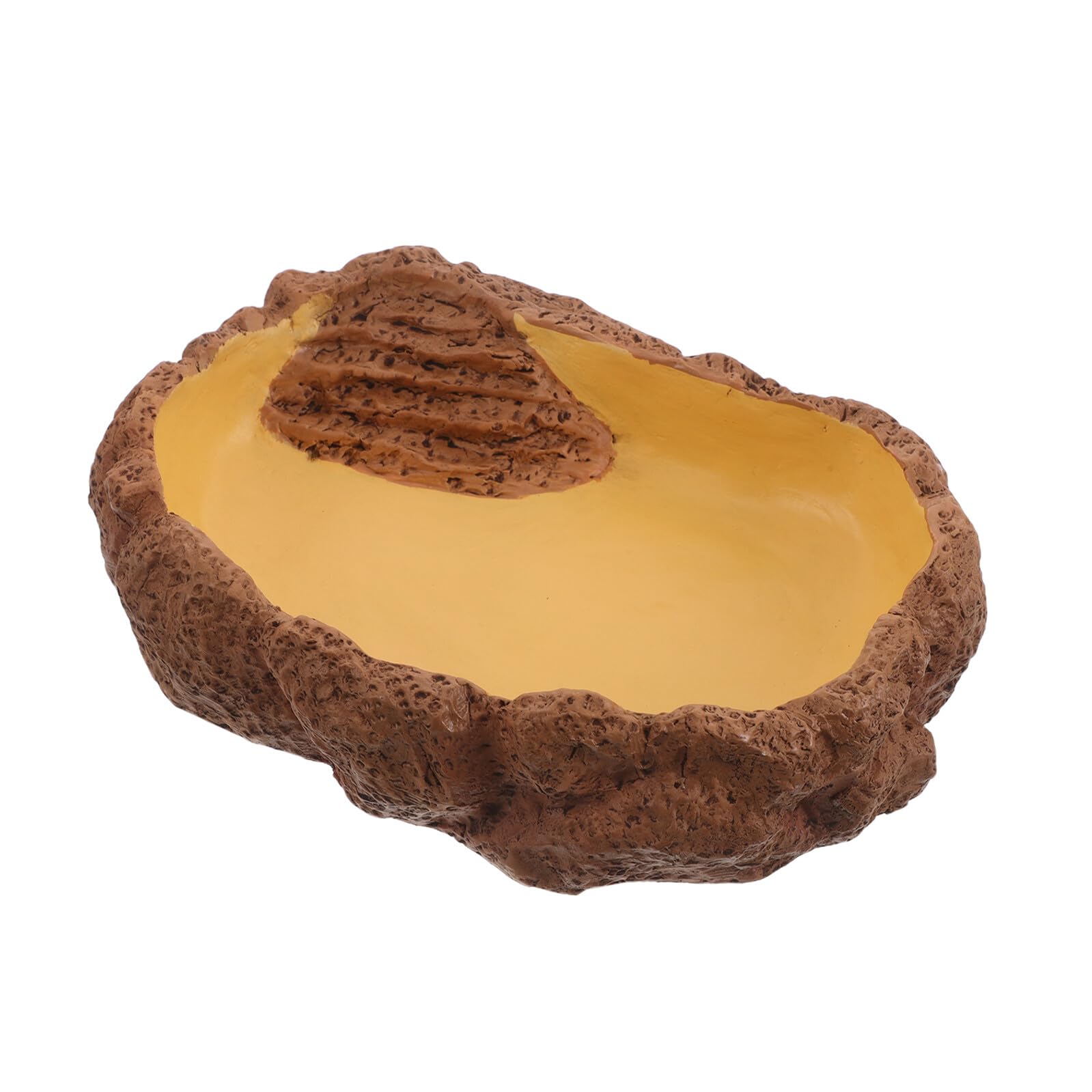Yardwe Cuenco para Terrario de Reptiles Grande, Bebedero de Lagarto Rampa Integrada, Plato de Agua y Comida para Tortugas, Geckos y Ranas, Material Resistente para Terrarios y Anfibios