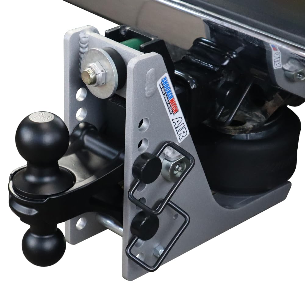 Shocker Streamline 10K Aluminum Air Hitch with Combo Ball Mount (2" & 2-5/16" Balls), Fits 2" Hitch Black Combo 2" & 2-5/16" Balls