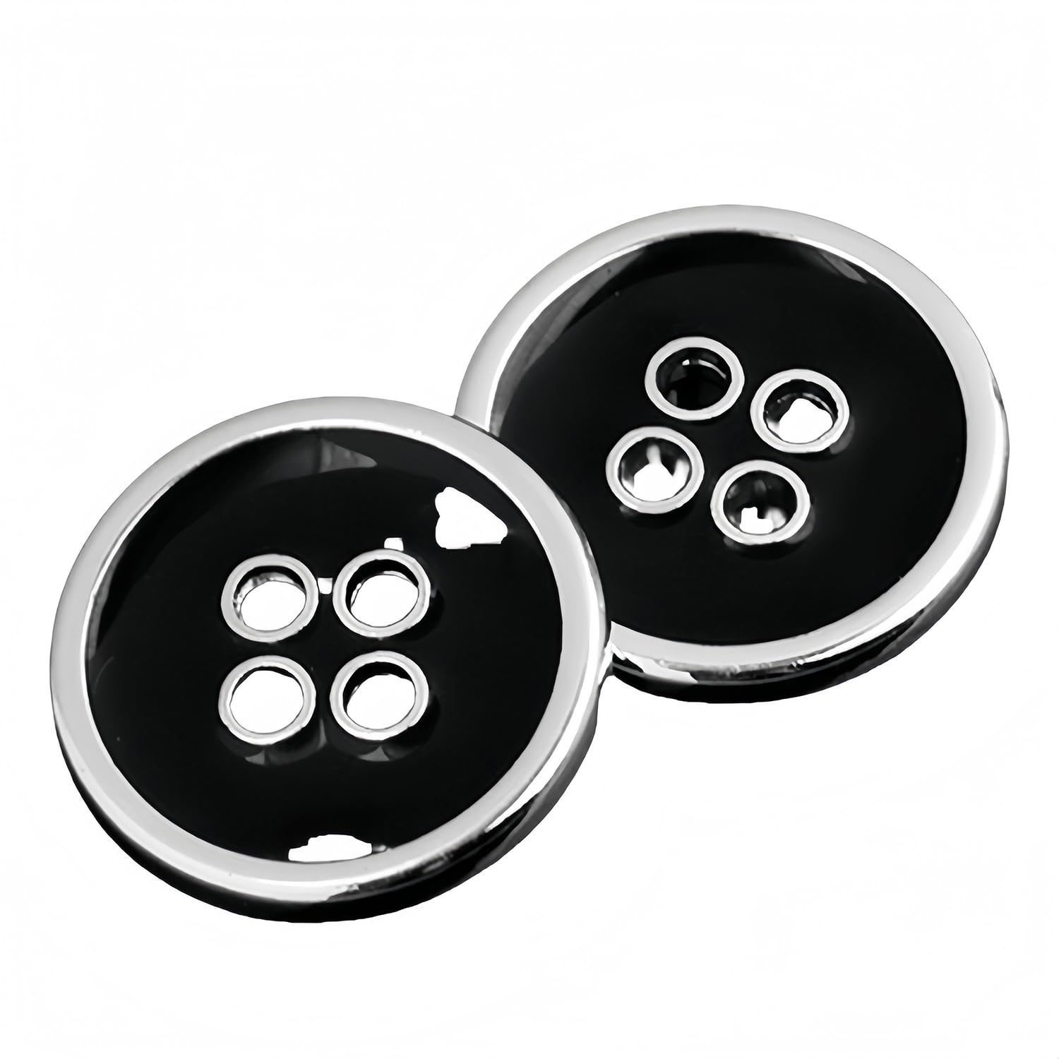 10 PCS Metal Buttons Suit Shirts Coats Sewing Round Retro 4-Hole Buttons for Clothes Decoration Handmaking