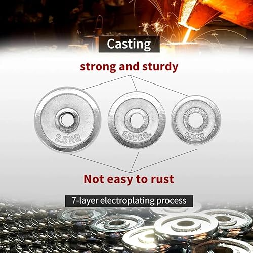 Miniatura 7 de Juego de mancuernas ajustables de 44 libras, 66 libras, 110 libras, pesas profesionales para levantamiento de pesas para entrenamiento corporal,