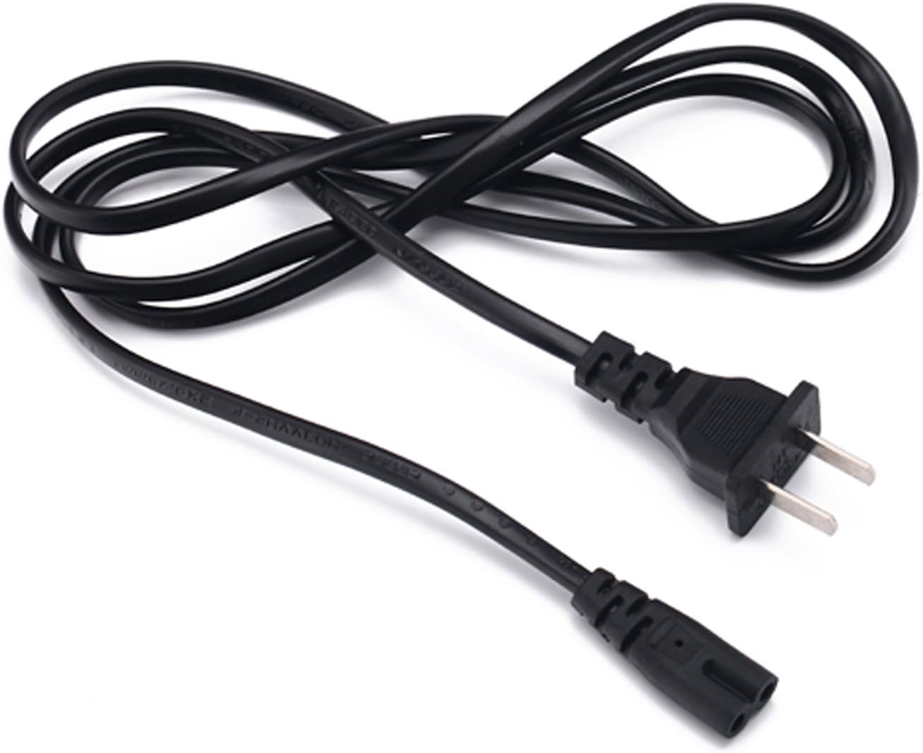 Figure 8 shape AC Power cord cable W/O Polarized - 6ft (Black)
