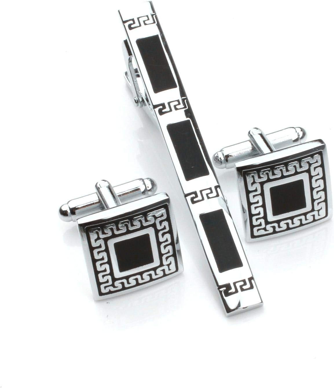 Men's Cufflinks Tie Clip and Cufflink Set Jewelry Stainless Steel