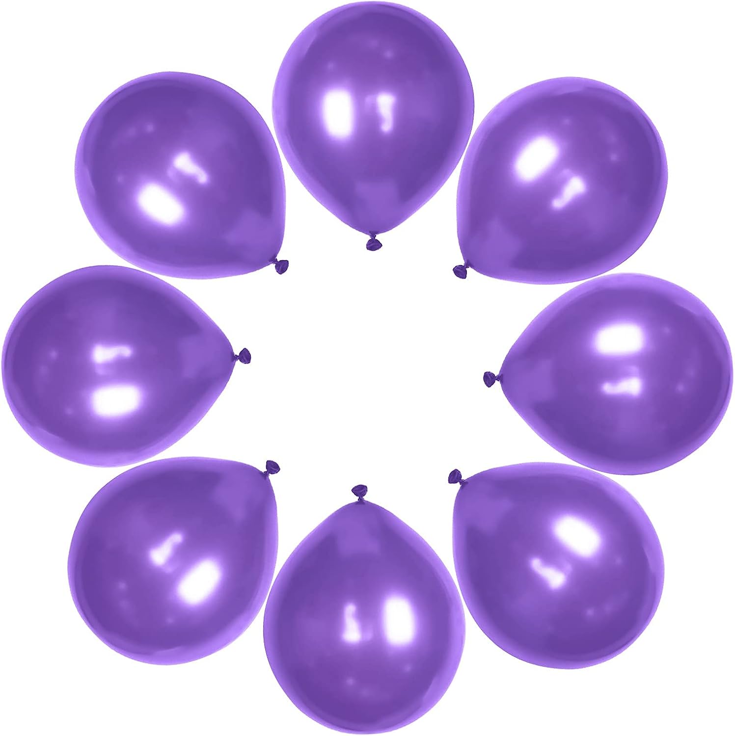 Maylai 50 Pack Pearl Purple Balloons 12 Inch(Thick 3.2g/pc),Dark Purple Balloons for Wedding Birthday Christmas,Round Helium Deep Purple Balloons for Mermaid Purple Party Decorations