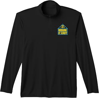 Insurance Agent Insure It Easy Funny Insurance Broker Performance Quarter-Zip Top