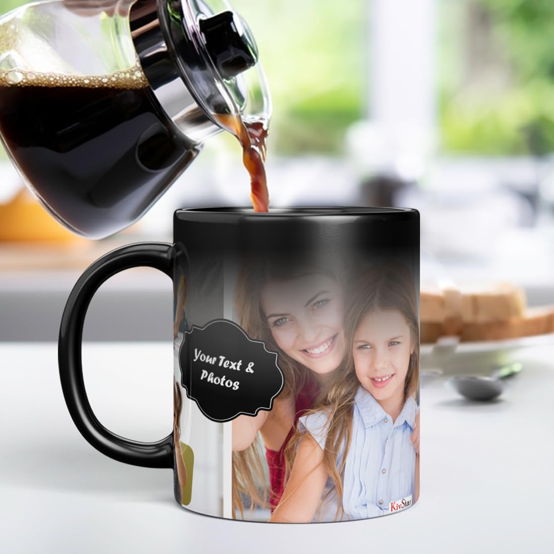 Buy KivStar Personalized Magic Mug for Couples | Custom Photo  Color-Changing Coffee Cup | Heat-Sensitive Romantic Gift for Anniversary,  Wedding, or ...