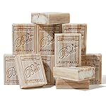 BELA Sandalwood Soap 3.3 OZ, Pack of 12 French Triple Milled Bar Soap with Organic Shea Butter, Hand, Face and Body Wash Bar, Made in Australia