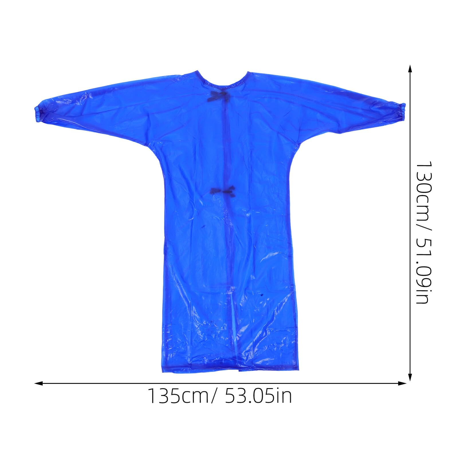 Ölbeständige Arbeitsschürze mit Langen Ärmeln Verdicktes Pvc Material Transparente Schutzschürze für Männer und Frauen Robust für Schlachthof und Reinigung