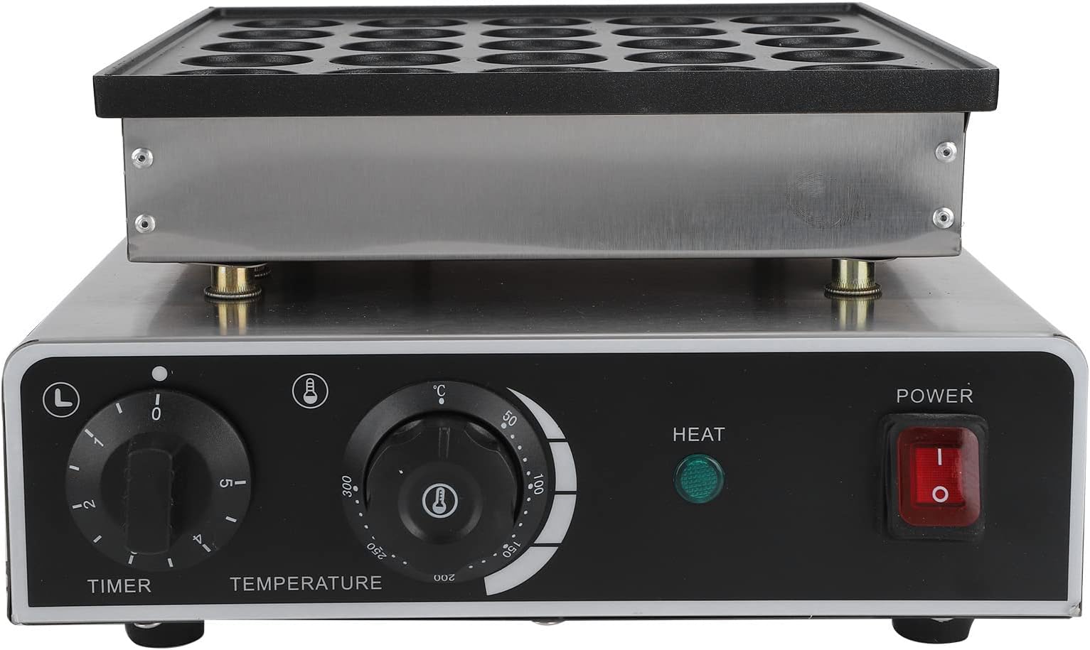 Mini Dutch Pancake Baker, 950W 25 Holes Commercial Pancake Maker Machine Maker Nonstick Electric Dorayaki Maker Machine for Bakery Home Kitchen Restaurant Bar