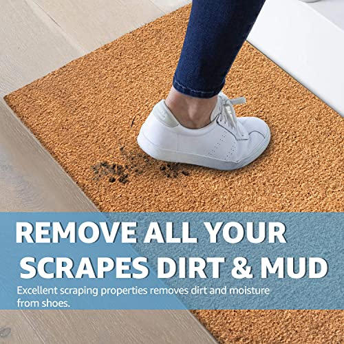 LuxUrux Coir Door Mats, 44 x 75 cm - Natural Coir Door Mat for Indoor & Outdoor Use - Durable Heavy-Duty Entrance Mat, Non-Slip Backing, Ideal for Home, Office, or Commercial Spaces - Image 5