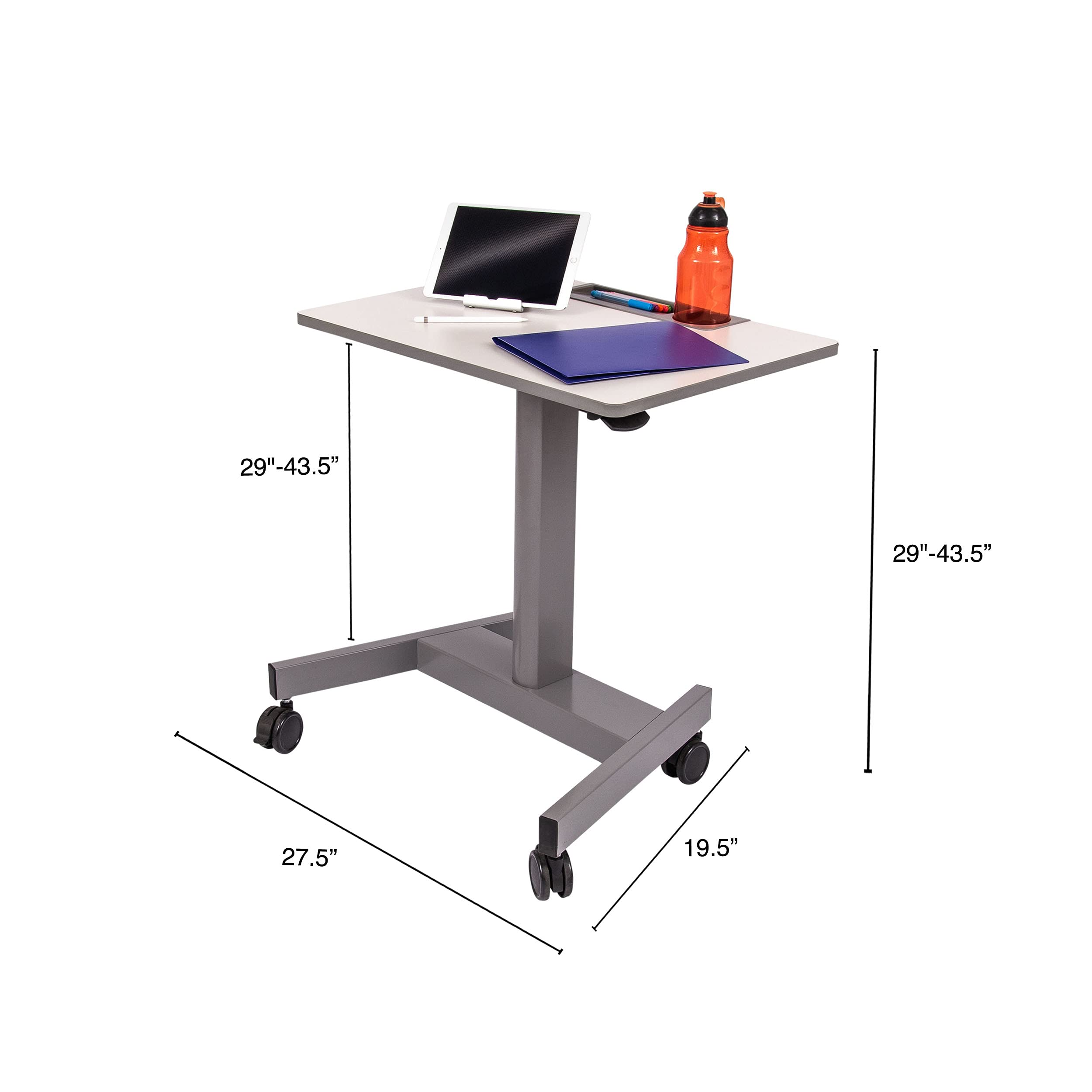 Buy Stand Up Desk Store Pneumatic Adjustable Height Rolling Student