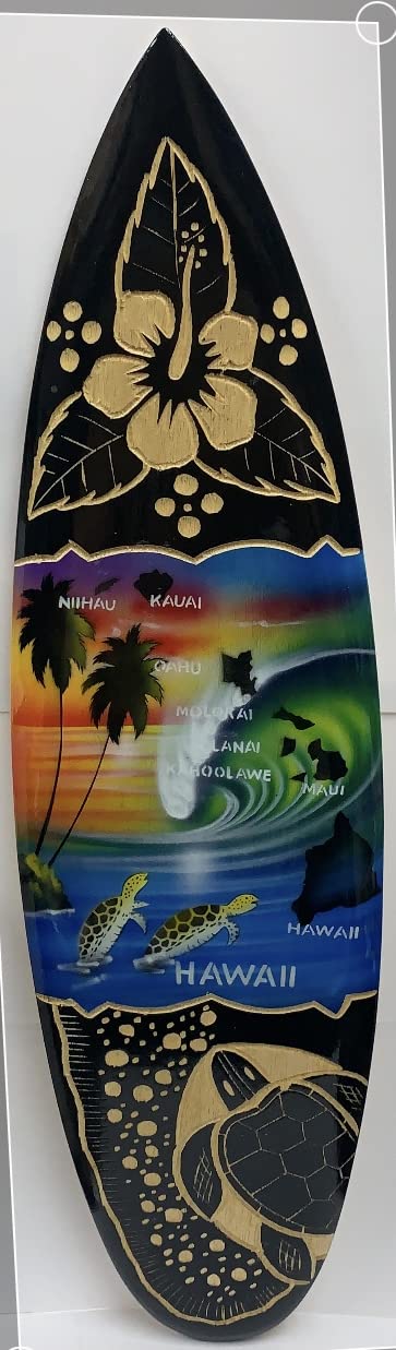 Amazon.com: Wooden Surfboard Wall Hanging Hawaii Sign : Home & Kitchen