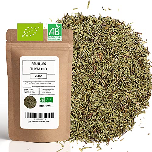 Thym bio - 200g - Pour Infusion, Tisane ou epice culinaire - 100% agriculture biologique - Origine France - Mes-thés