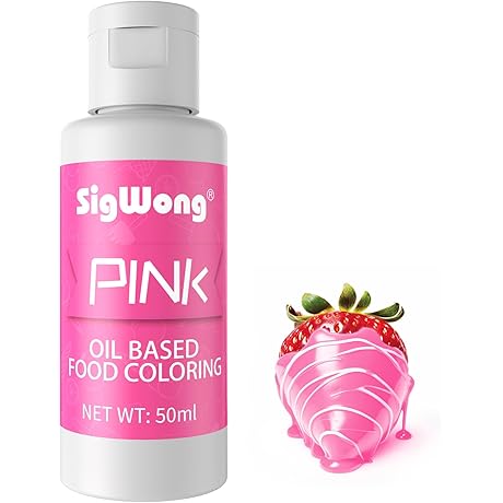 Oil Based Food Coloring for Chocolate - 50ml Pink Upgraded