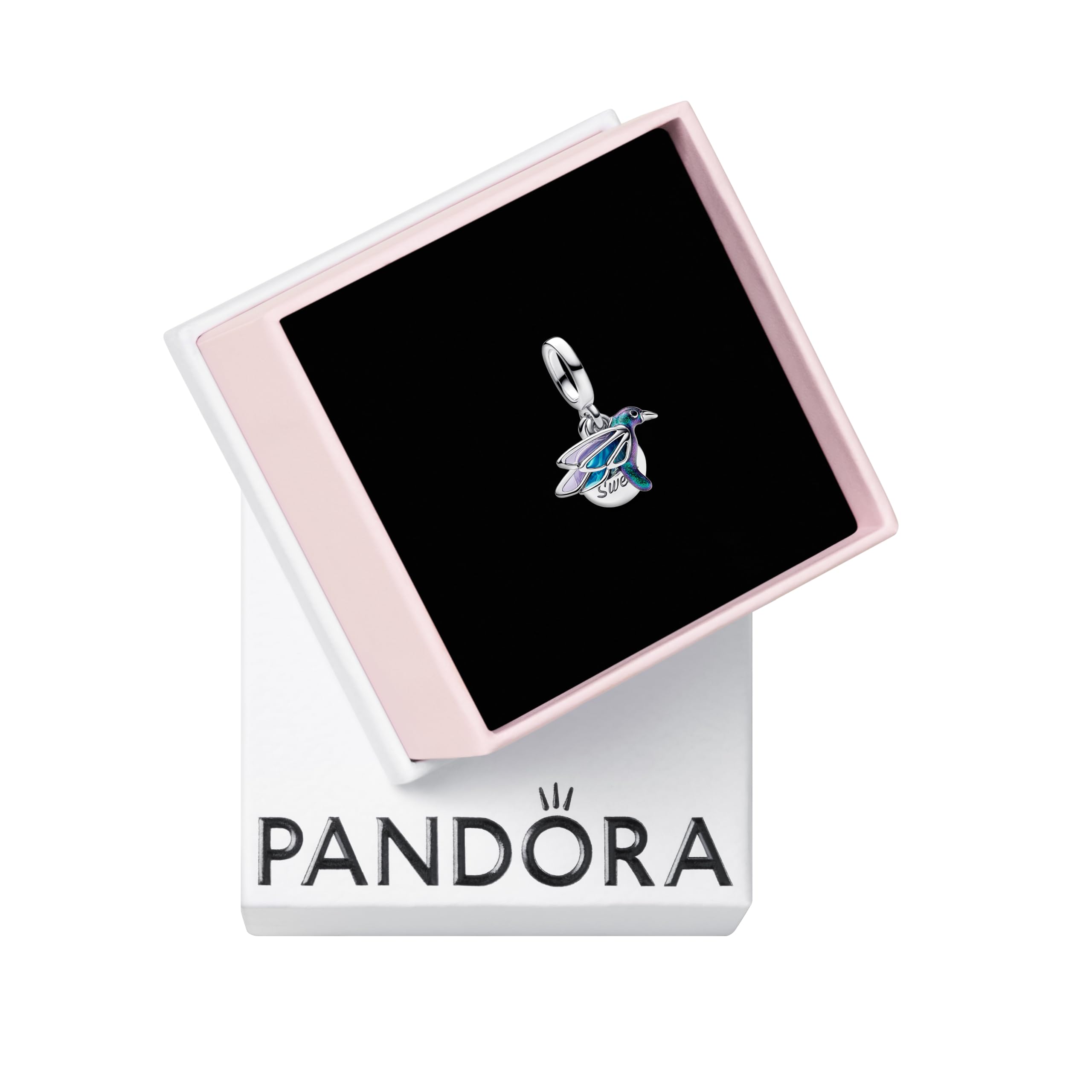 Pandora Kolibri Doppelter Charm-Anhänger aus Sterling Silber – Life is Sweet