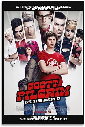 Scott Pilgrim Vs. The World Classic Movie Poster (12) Posters Wall Art Painting Canvas Gift Living Room Prints Bedroom Decor Poster Artworks