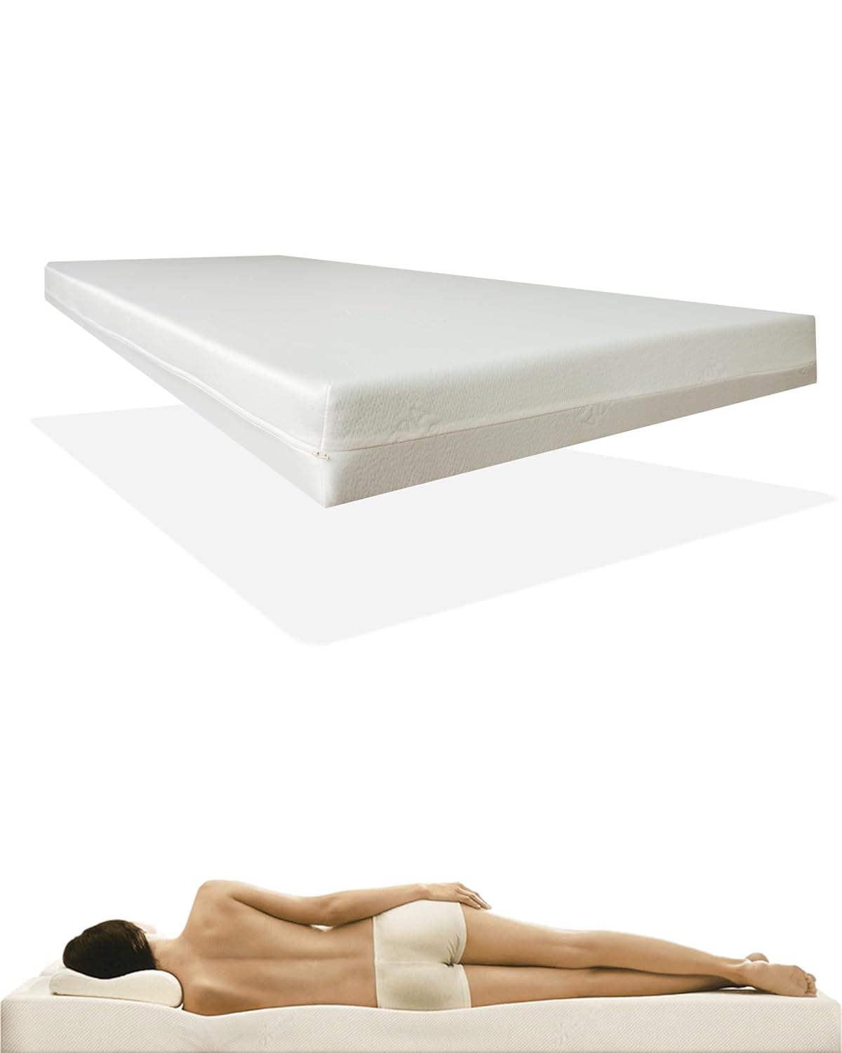 Doctorsleep Medisleep Kaltschaum Rollmatratze Kern 10 cm mit Bezug – Milano glatt, Härtegrad 3 (90 x 200 cm)