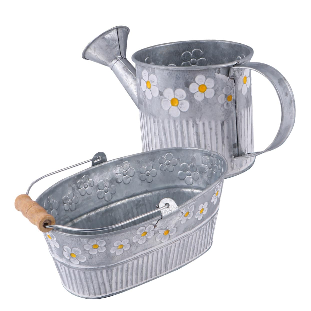 Ensemble seau vintage pour jardinage chic et compositions végétales élégantes