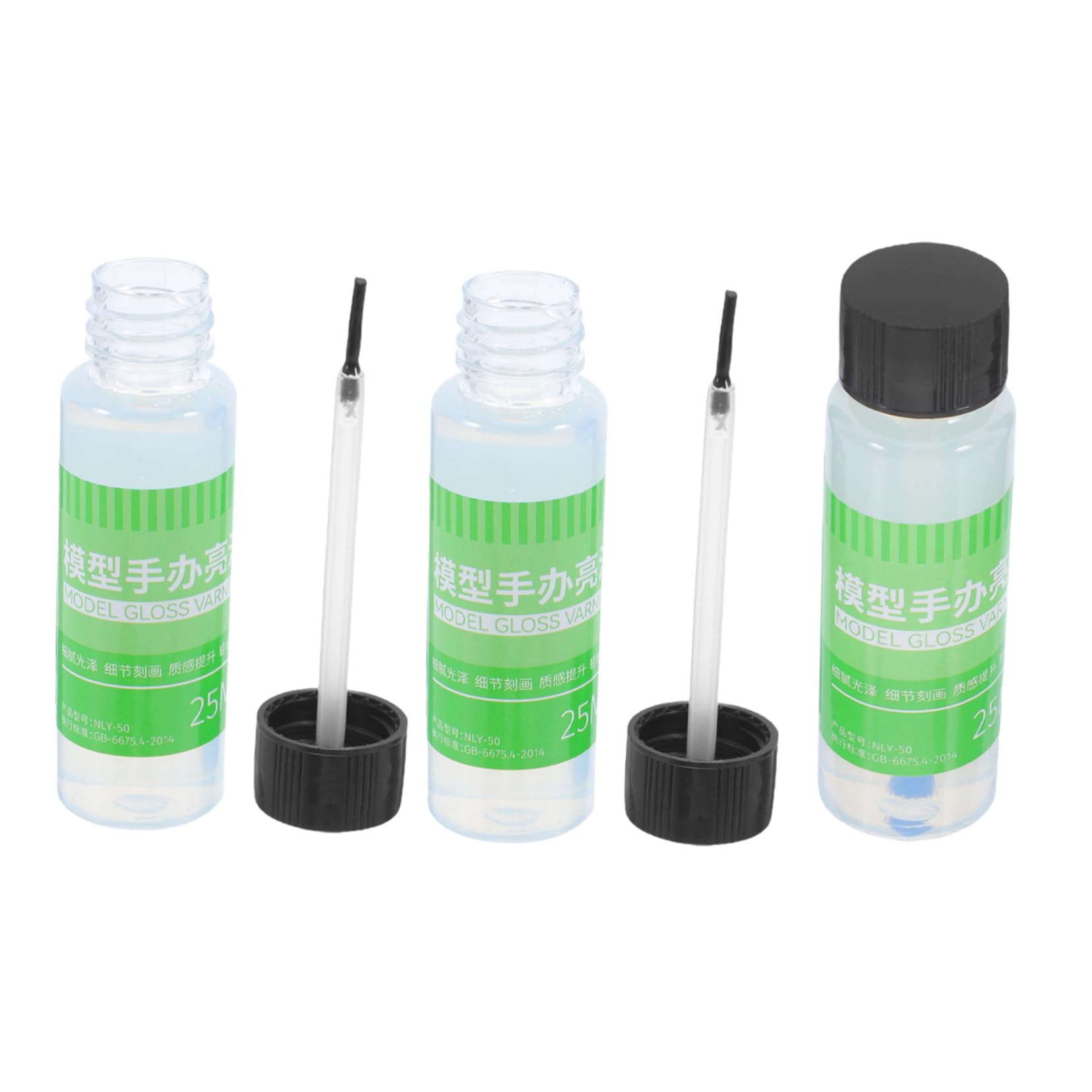 OSALADI Enhance Your Models 3pcs 25ml Air Dry Clay Varnish Model Figure Shiny Oil Gloss Finish Waterproof Crack-Proof for Pottery Crafts