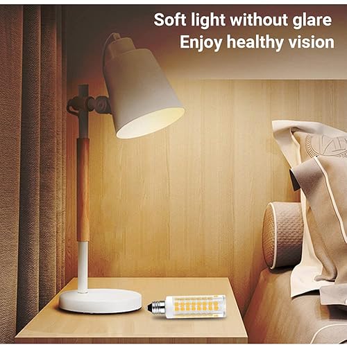 Miniatura 5 de JD E11 7W Aplique S3157 T4 - JD tipo T4 forma de lámpara E11 ANSI Mini Candelabro Base LED Bombilla LED (paquete de 4 unidades, luz diurna blanca,