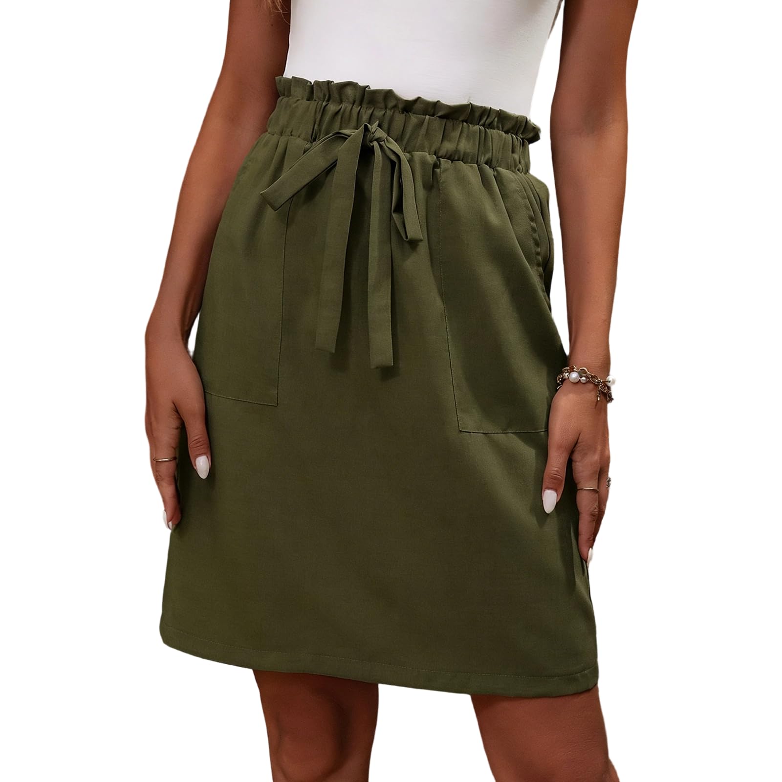 Rock Damen Kurz Sommerrock Leicht und Luftig Rock mit Gummizug Sommer Skort Elegant Damenrock Freizeit Sportlich Röcke für Damen Skirts for Women