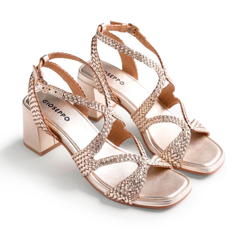 GIOSEPPO MOHORO, Women's T-Strap, Platinum, 37 EU