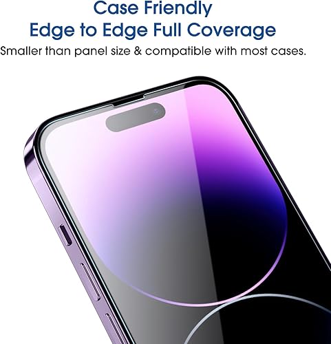 Miniatura 4 de amFilm Paquete de 2 protectores de pantalla magnéticos OneTouch para iPhone 14 Pro de 6.1 pulgadas plástico ecológico y reductor vidrio templado